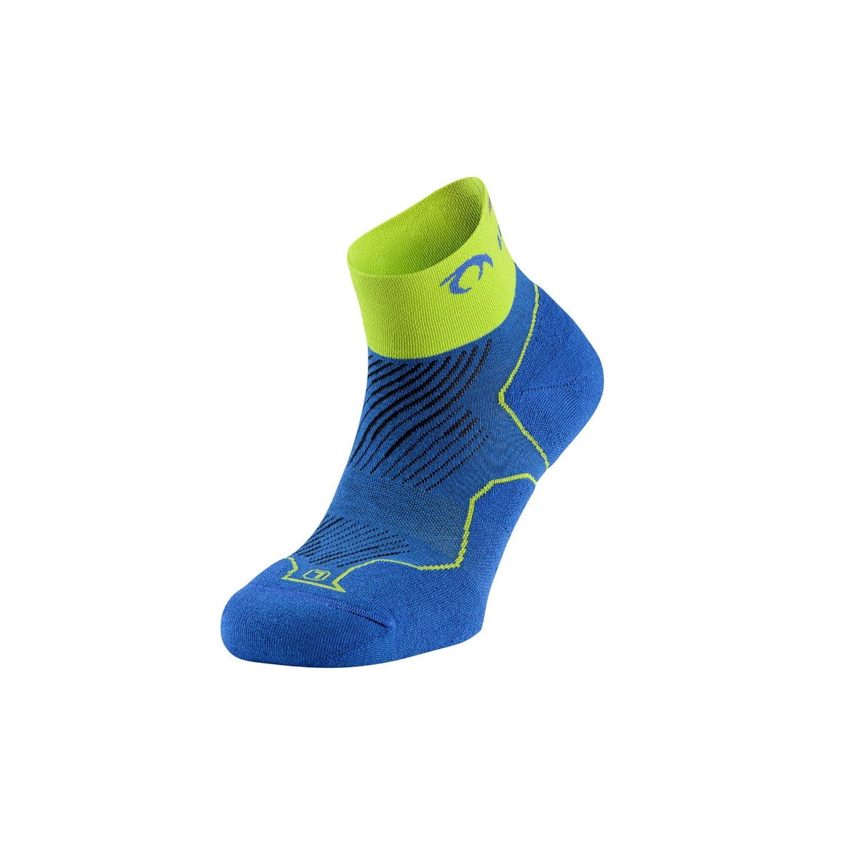Calza Running Lurbel Distance Three - Blu/Verde
