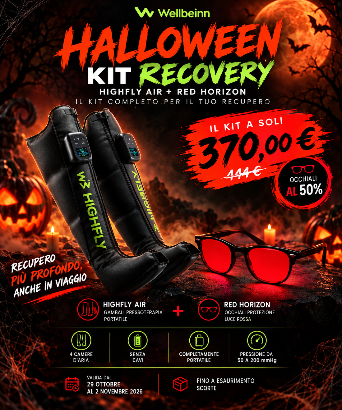 Kit Recovery HighFly Air + Occhiali Red Horizon